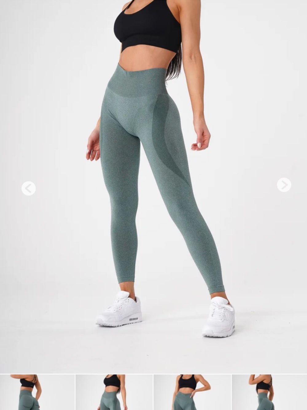 NVGTN High-Waist Seamless Leggings in Sage Green